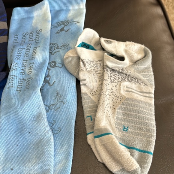 Stance socks. 2 pair ankle socks, 2 blue pairs. Large. - Picture 2 of 3